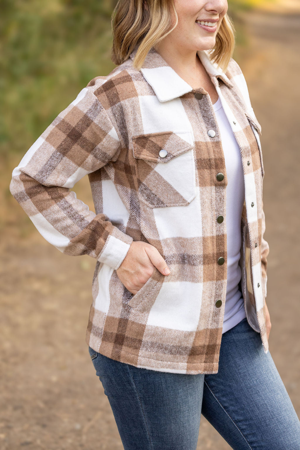 Norah Plaid Shaket Neutral Tones