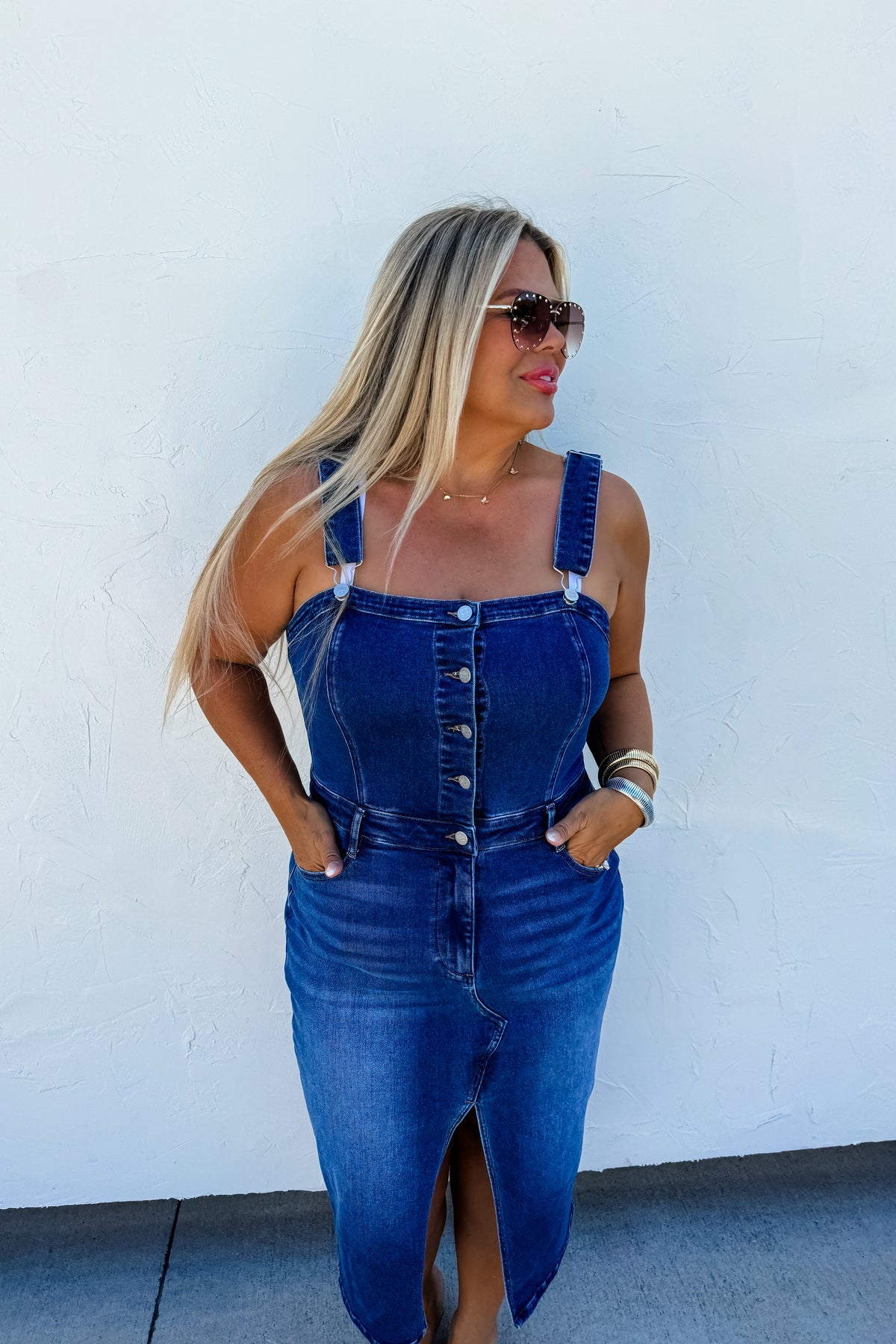 Frankie Denim Overall Dress