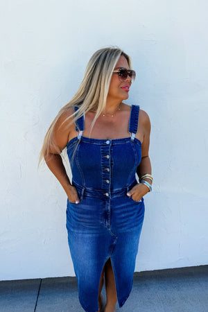 Frankie Denim Overall Dress