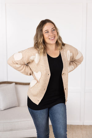 Sweetheart Cardigan Tan