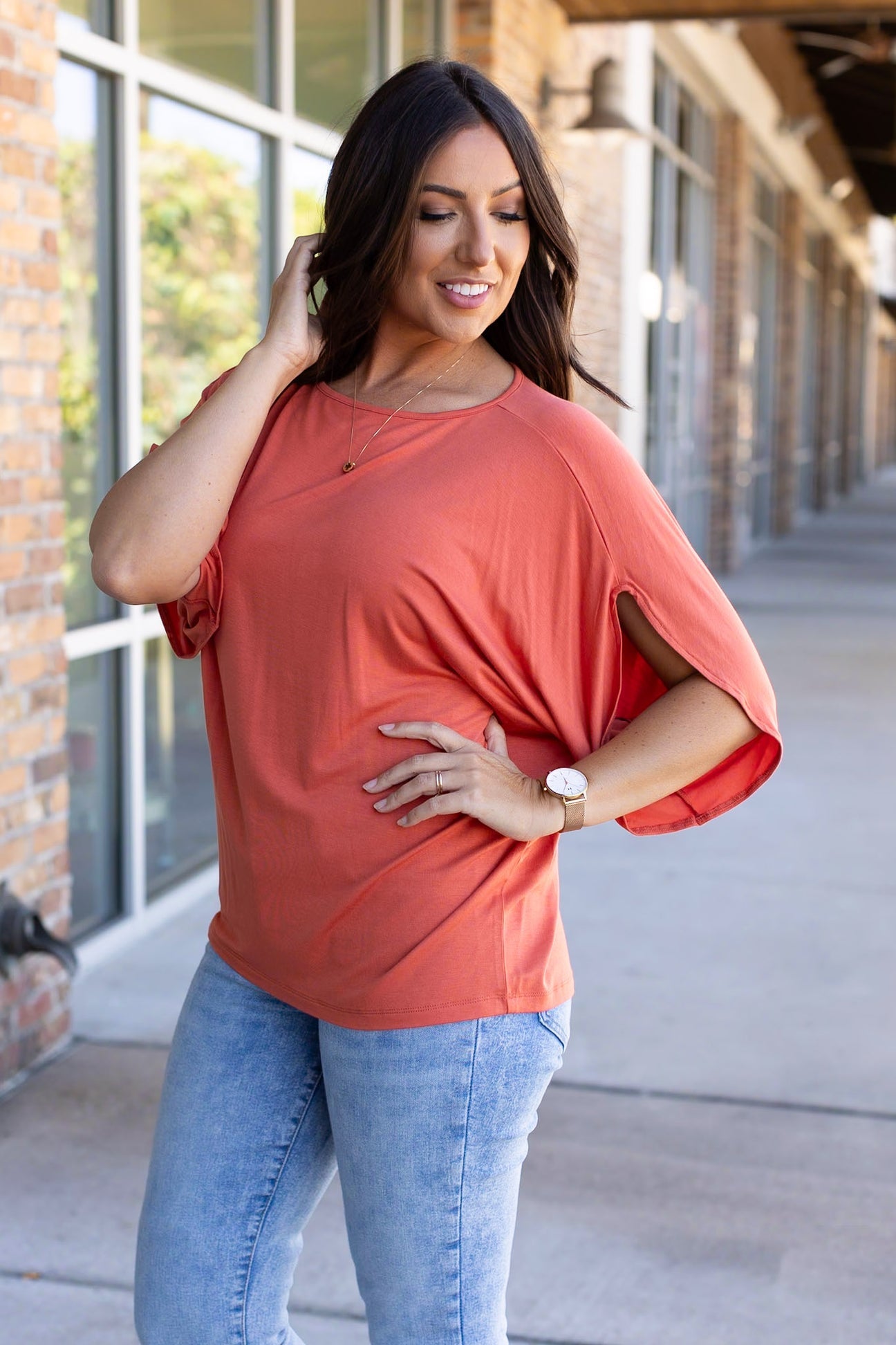 Darcy Dolman Top Pumpkin