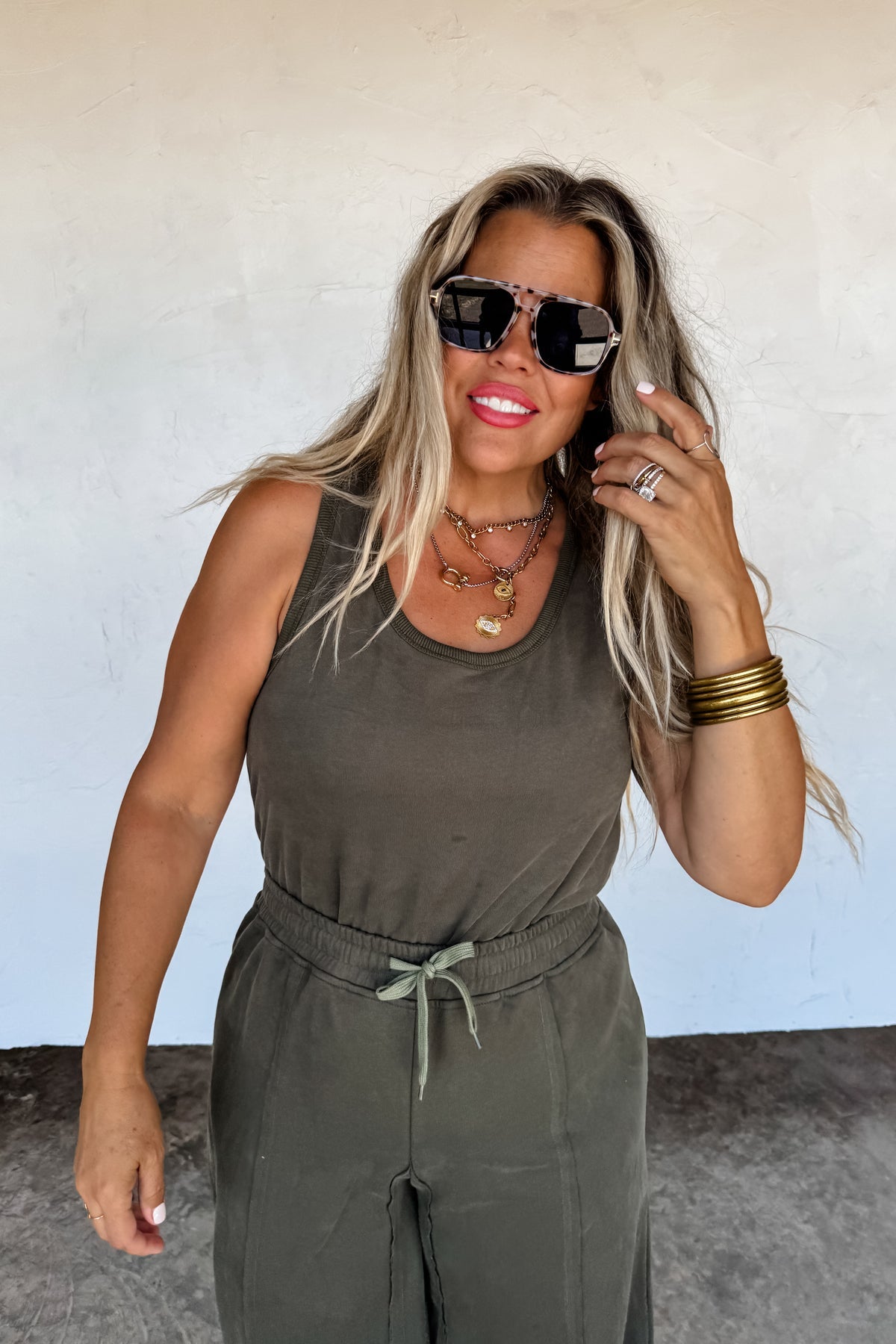 🍃PREORDER🍃 Jet Set Terry Romper Olive