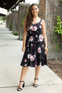 Cassidy Midi Dress Black Floral