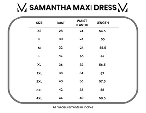 Samantha Maxi Dress Black Leaves