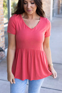 Ruffle Tank Deep Coral