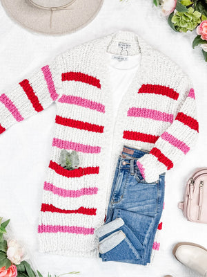 Valentine Stripe Cardigan