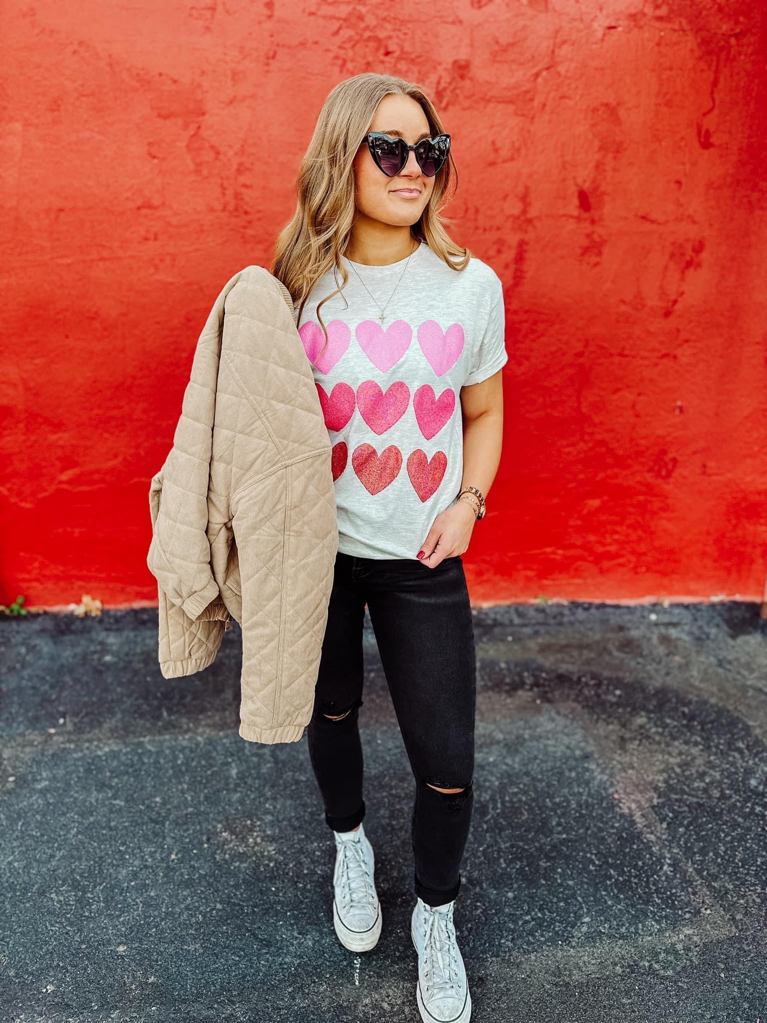 Glitter Hearts Tee