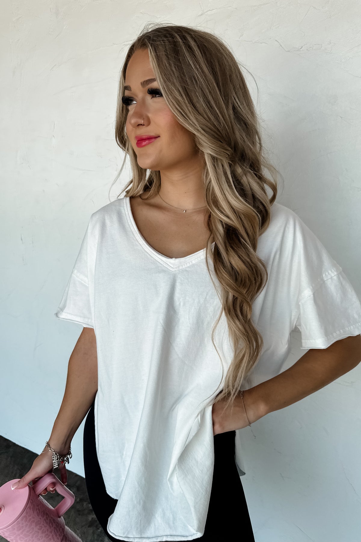 ✨PREORDER ✨Joey Washed Cotton Boyfriend Tee White
