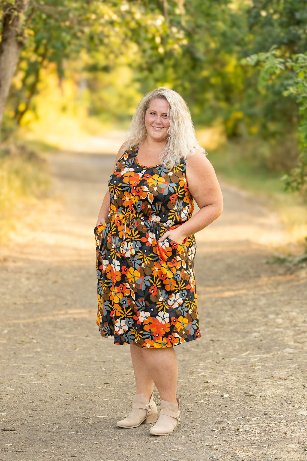 Sadie Dress Fall Floral Mix