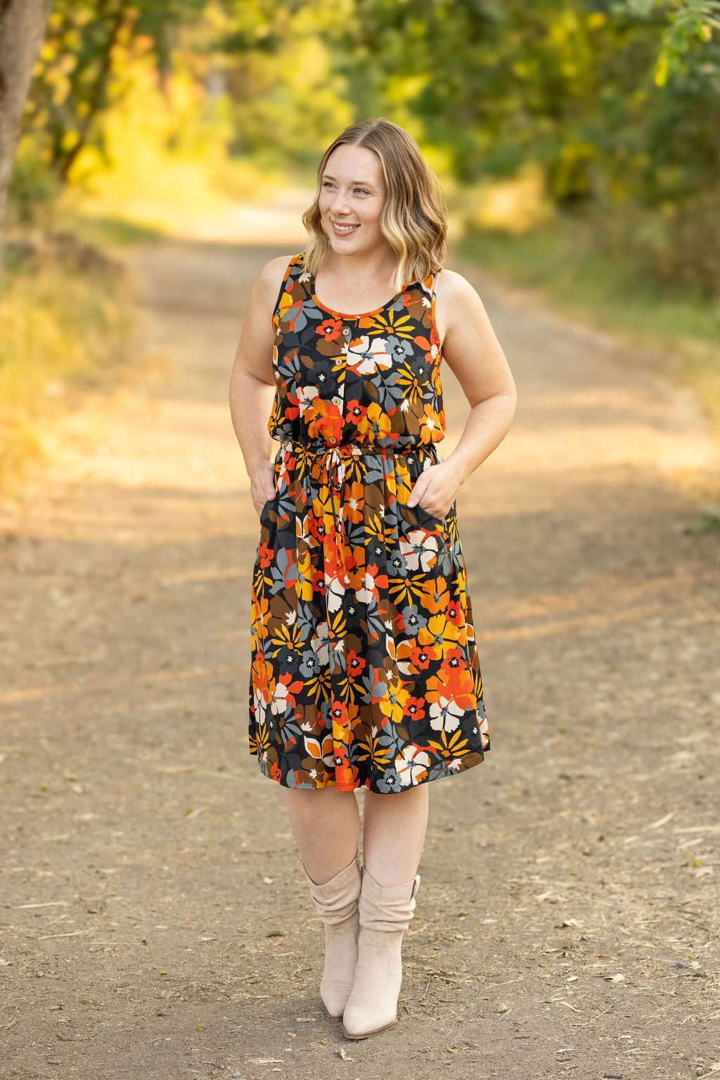 Sadie Dress Fall Floral Mix