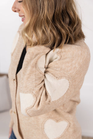 Sweetheart Cardigan Tan