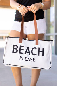 Beach Please Canvas Bag