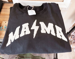 Mama Sherpa Letter Sweatshirt