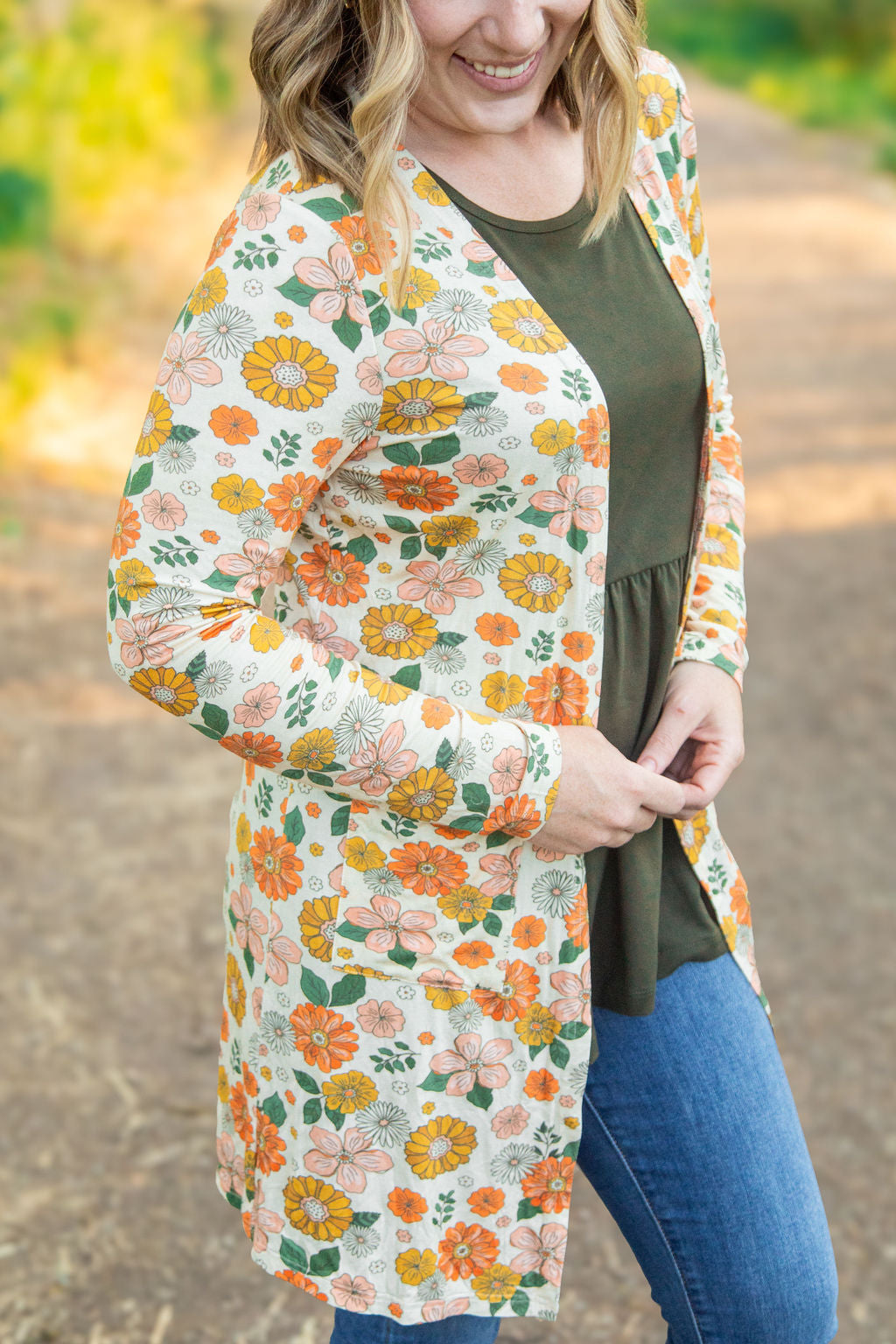 Classic Cardigan Fall Boho Floral