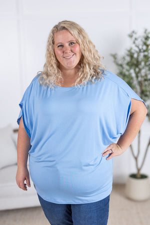 Darcy Dolman Top Sky Blue