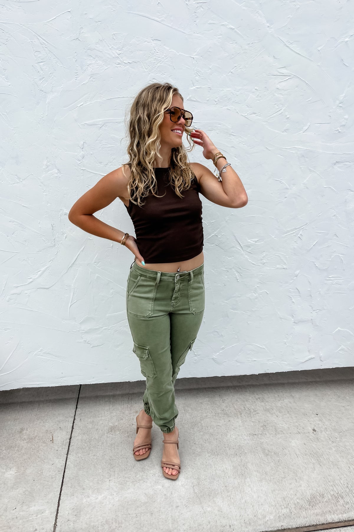 Quinn Cargo Joggers Olive