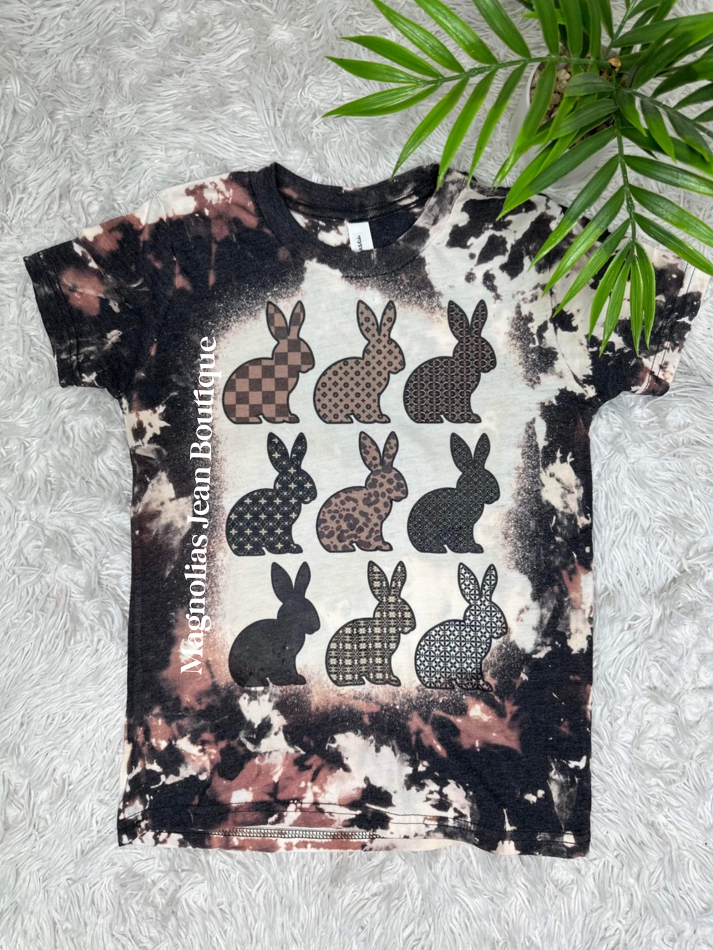 🎀Special Order Tee🎀 Stacked Bunny Bleached Tee
