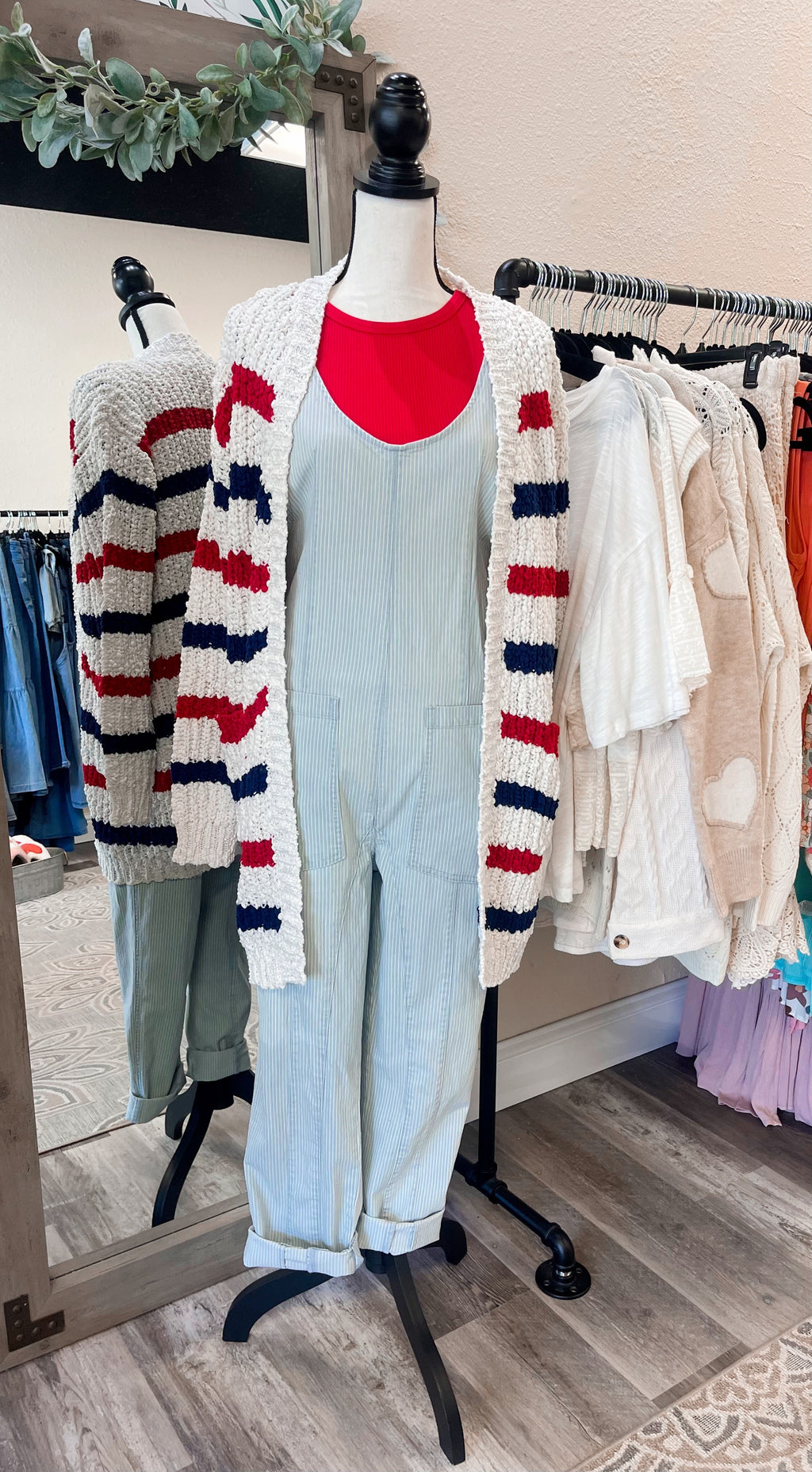 Faith & Freedom Stripe Cardigan