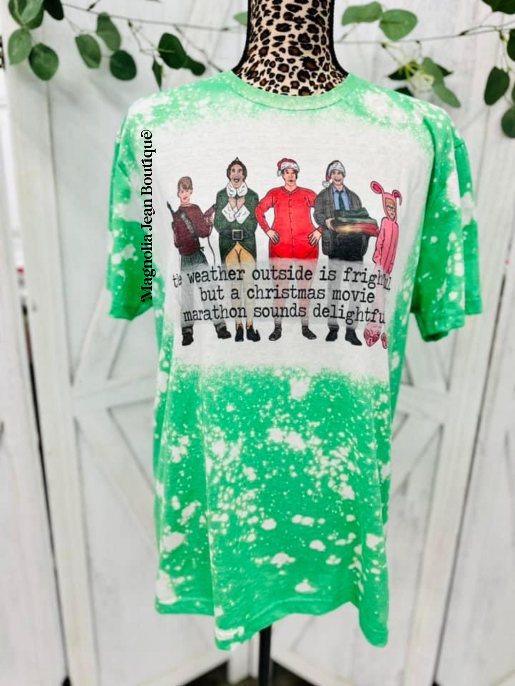 🎄Special Order Tee🎄 Christmas Movie Marathon Sounds Delightful Bleached Tee