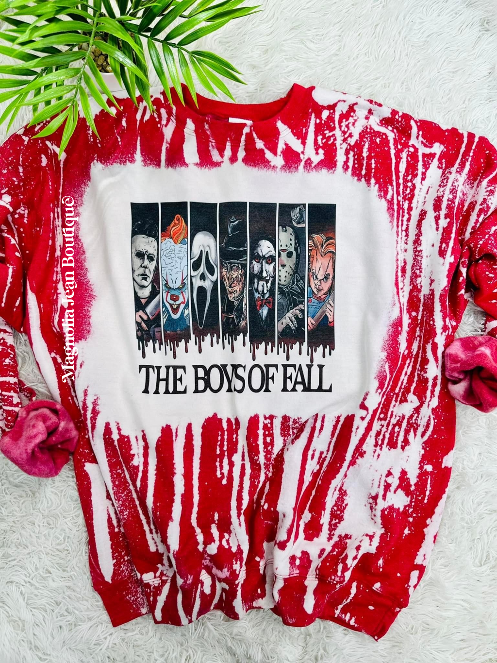 🖤SPECIAL ORDER🖤 Halloween Red Bleached The Boys Of Fall Crew Sweatshirt S-4X