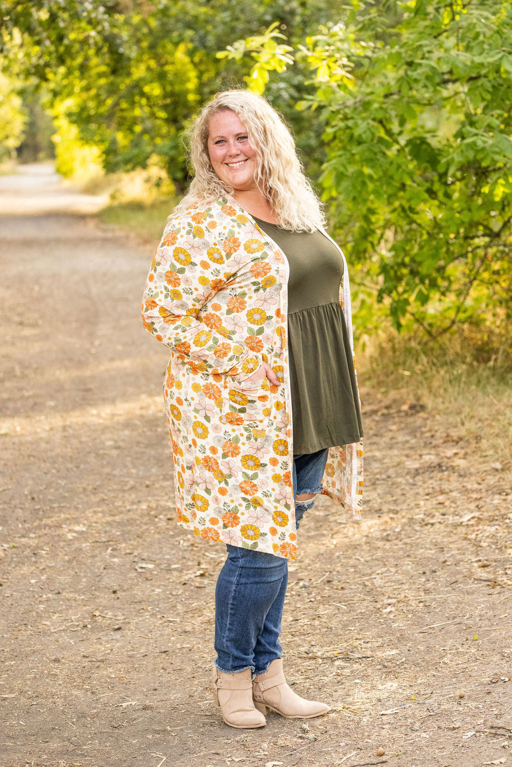 Ruffle Tank Olive