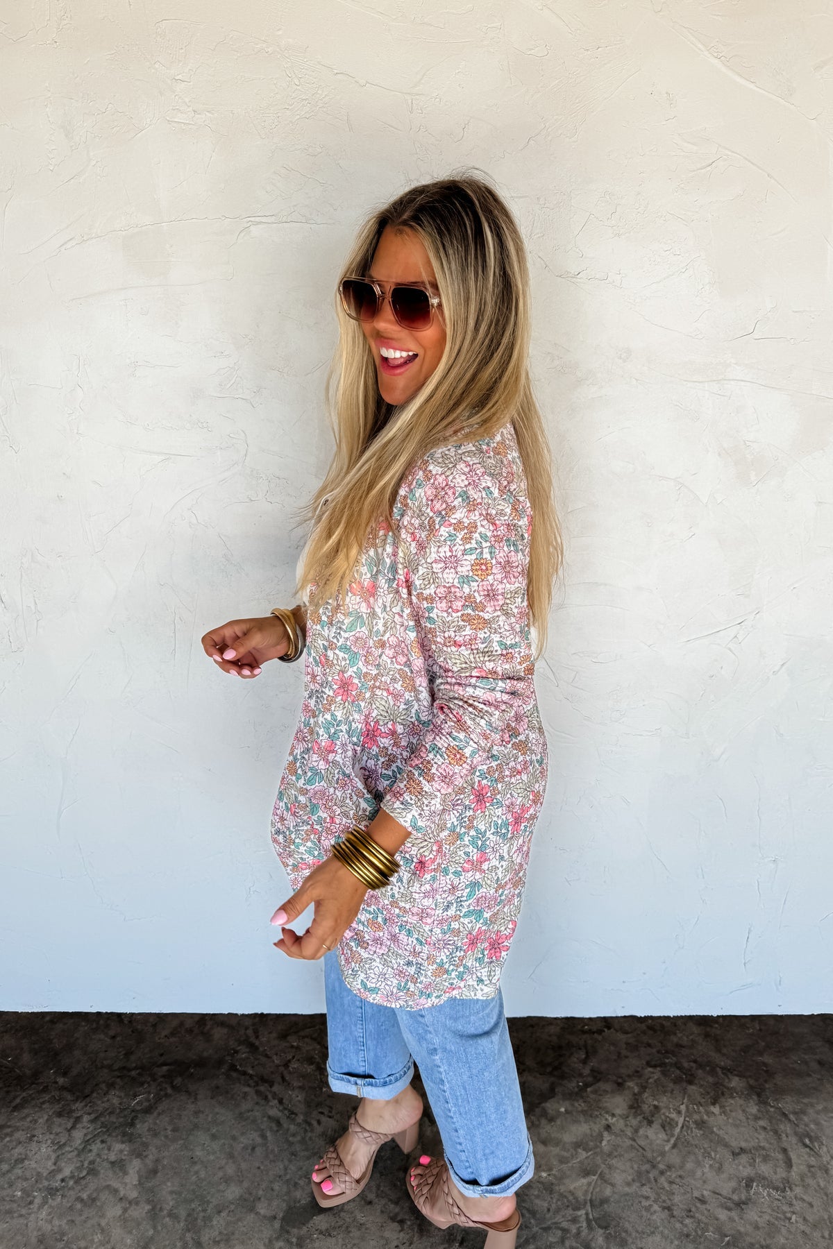 🎀PREORDER🎀 Summer Feels Lola Cardigan Large White Floral