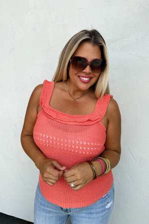 Destiny Knit Top Coral