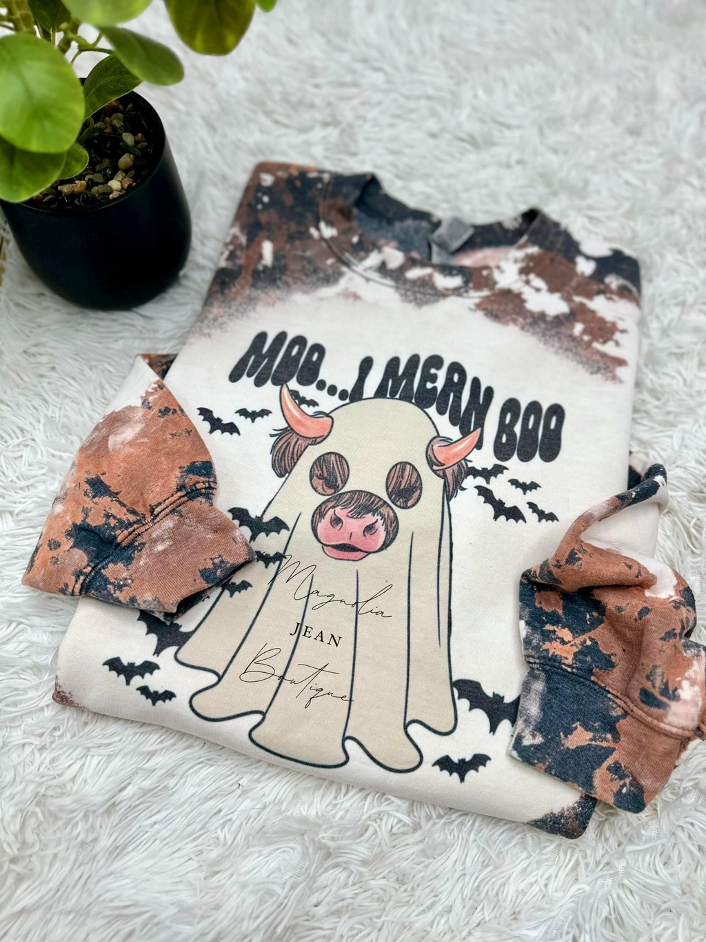 🖤SPECIAL ORDER 🖤 Moo…I Mean Boo Dyed Crew Sweatshirt S-4XL