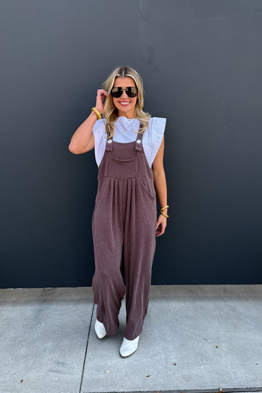 PREORDER✨Karli Boho Overalls Brown