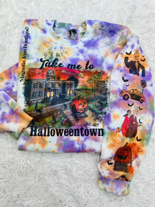 🖤SPECIAL ORDER🖤 Take Me To Halloweentown  Marble Dye Crew Sweatshirt S-4X