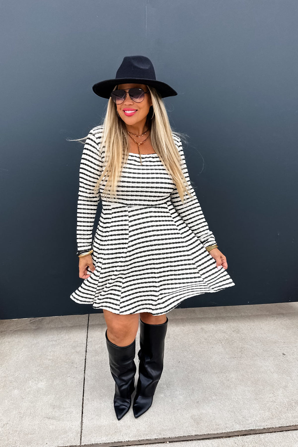 ♥️PREORDER♥️ Kate Striped Dress Ivory