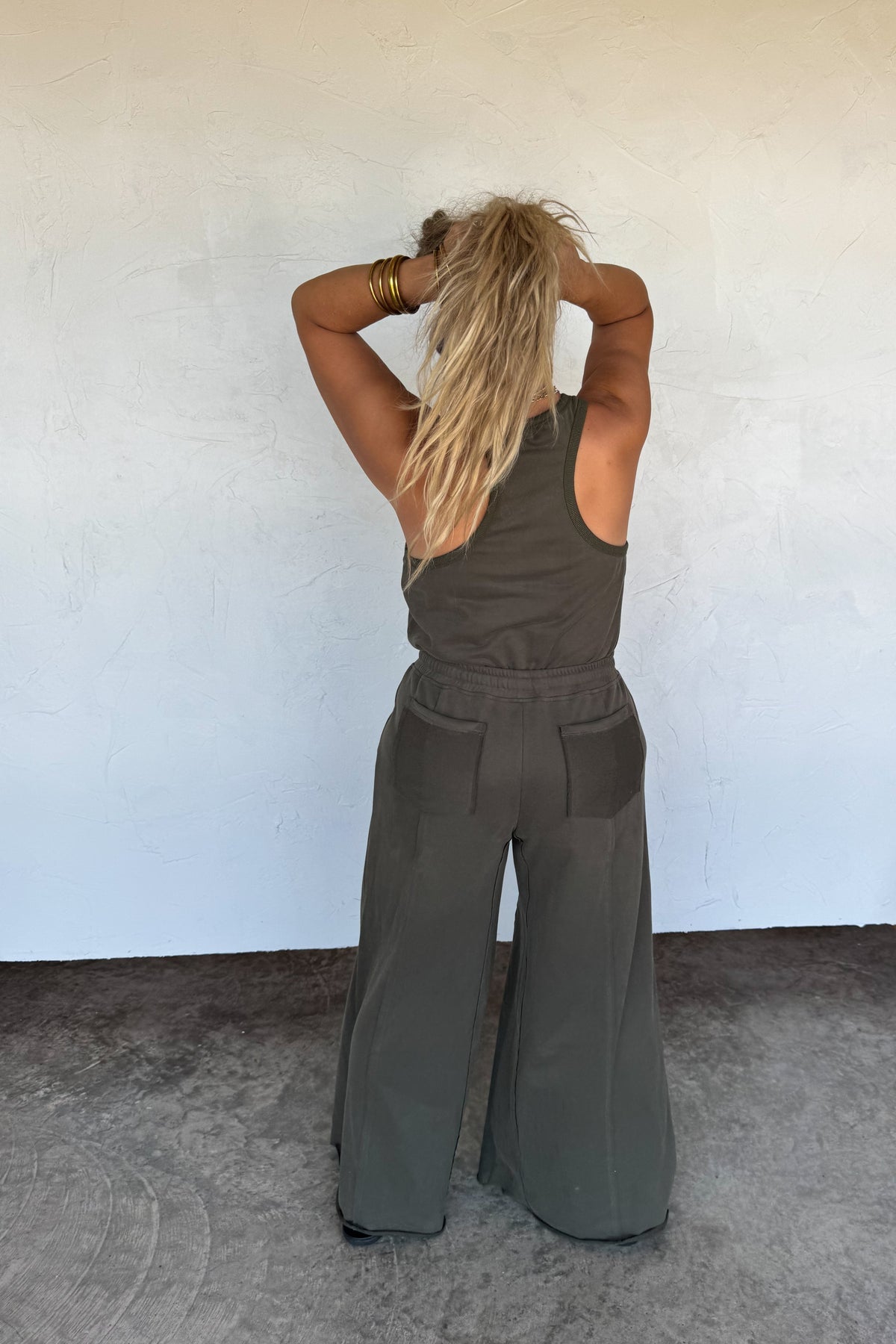 🍃PREORDER🍃 Jet Set Terry Romper Olive