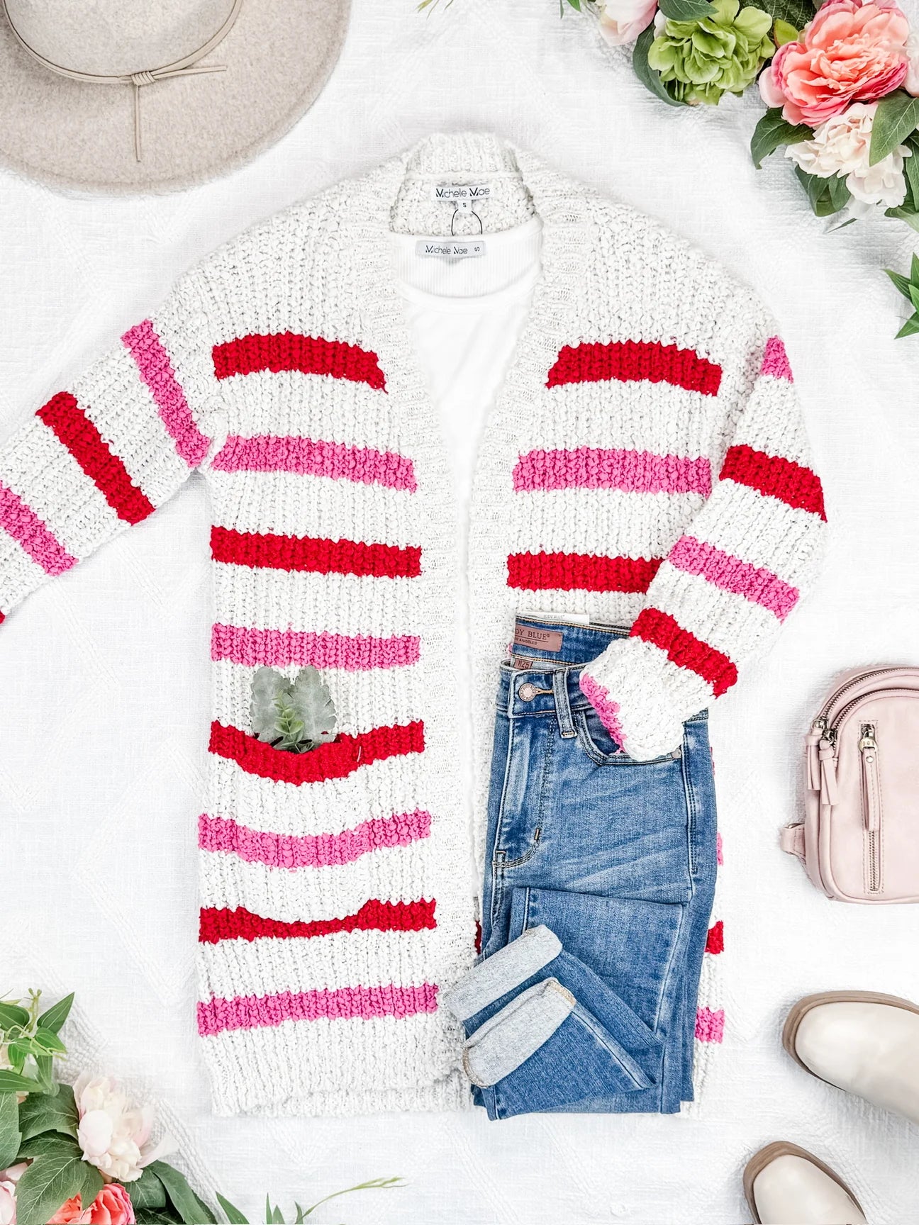 Valentine Stripe Cardigan