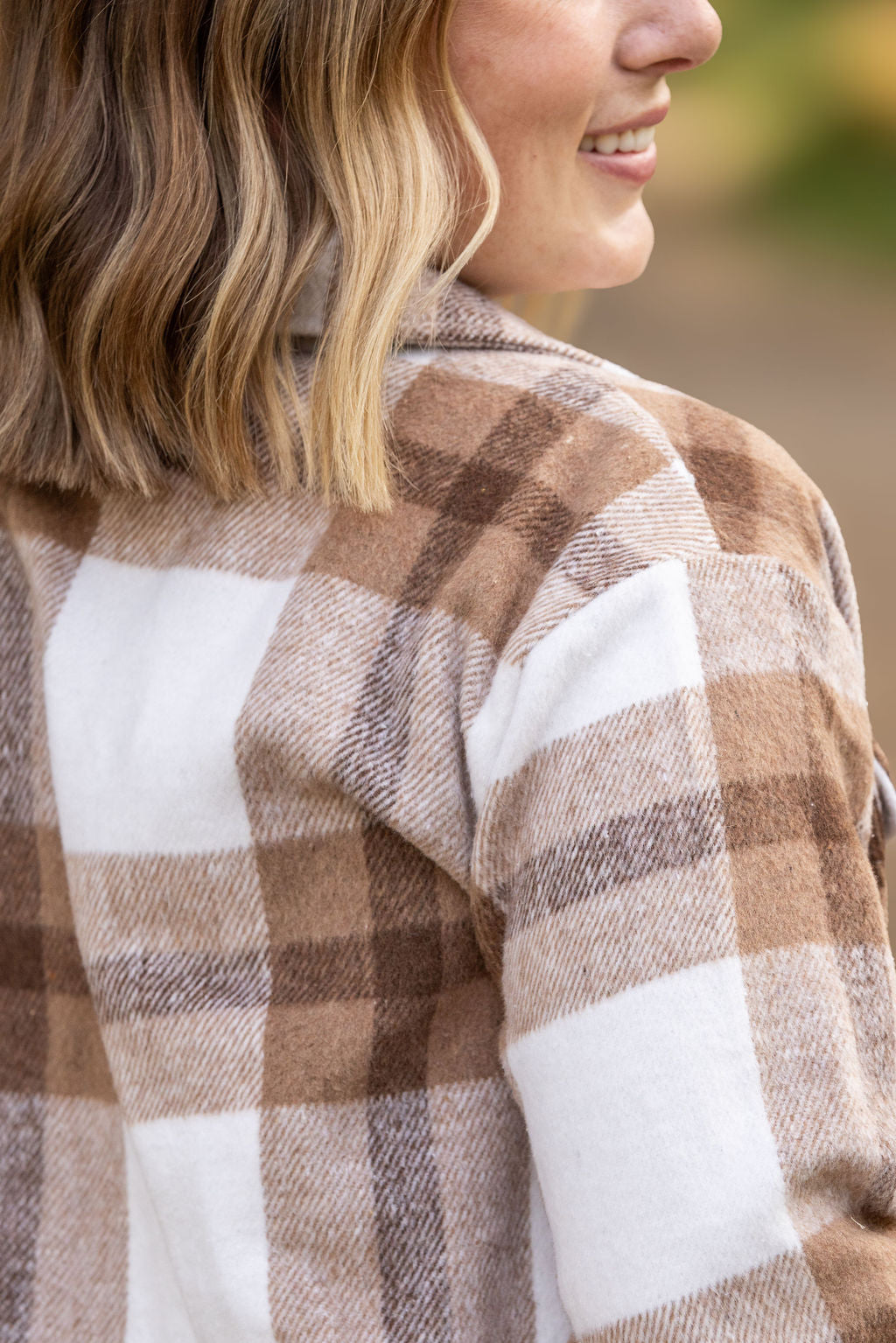 Norah Plaid Shaket Neutral Tones