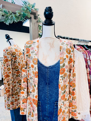 Classic Cardigan Fall Boho Floral