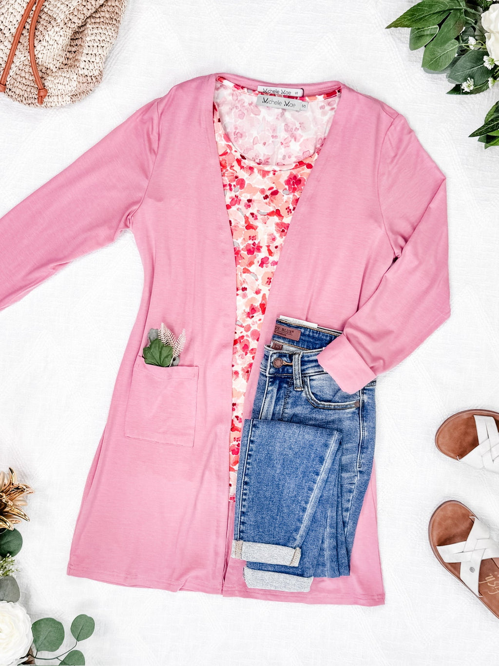 Classic Cardigan Rose