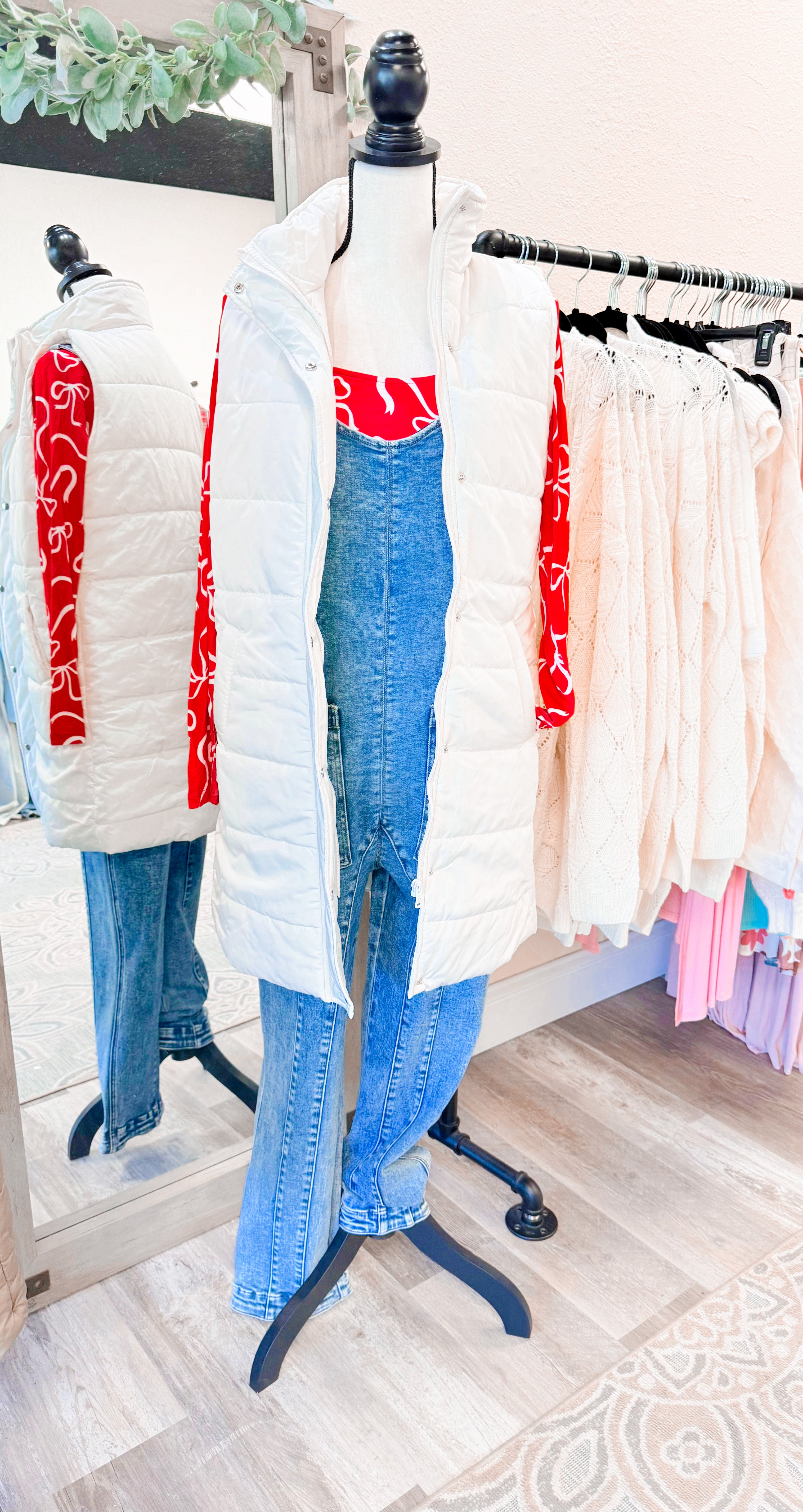 Harlow Long Vest Cream