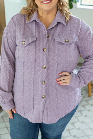 Cable Knit Jacket Lavender