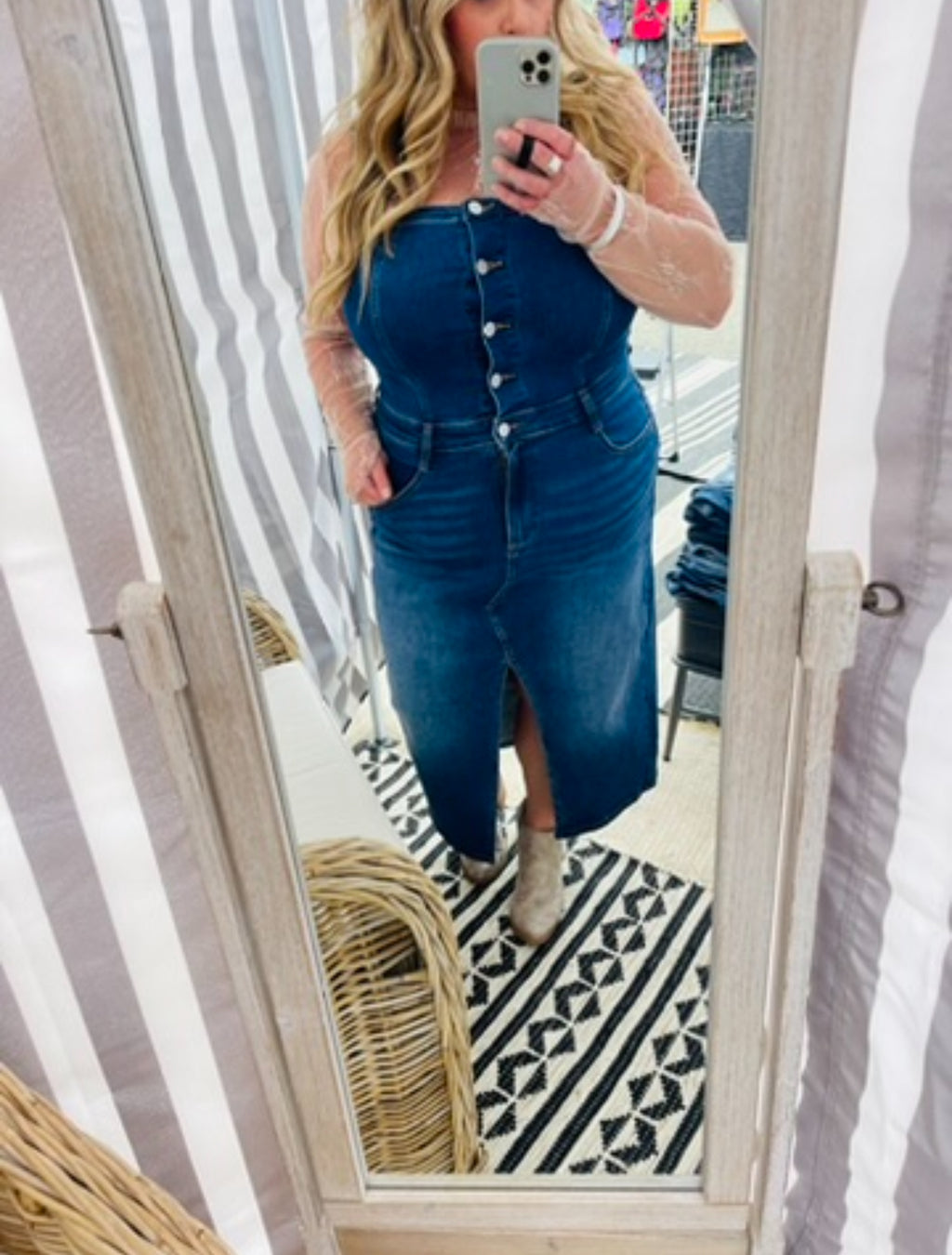 Frankie Denim Overall Dress