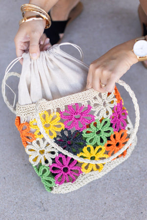 Floral Cinch Bag Multi