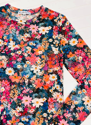 Dress It Up Mesh Top Floral