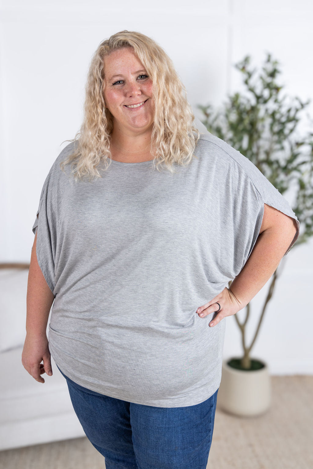 Darcy Dolman Top Grey