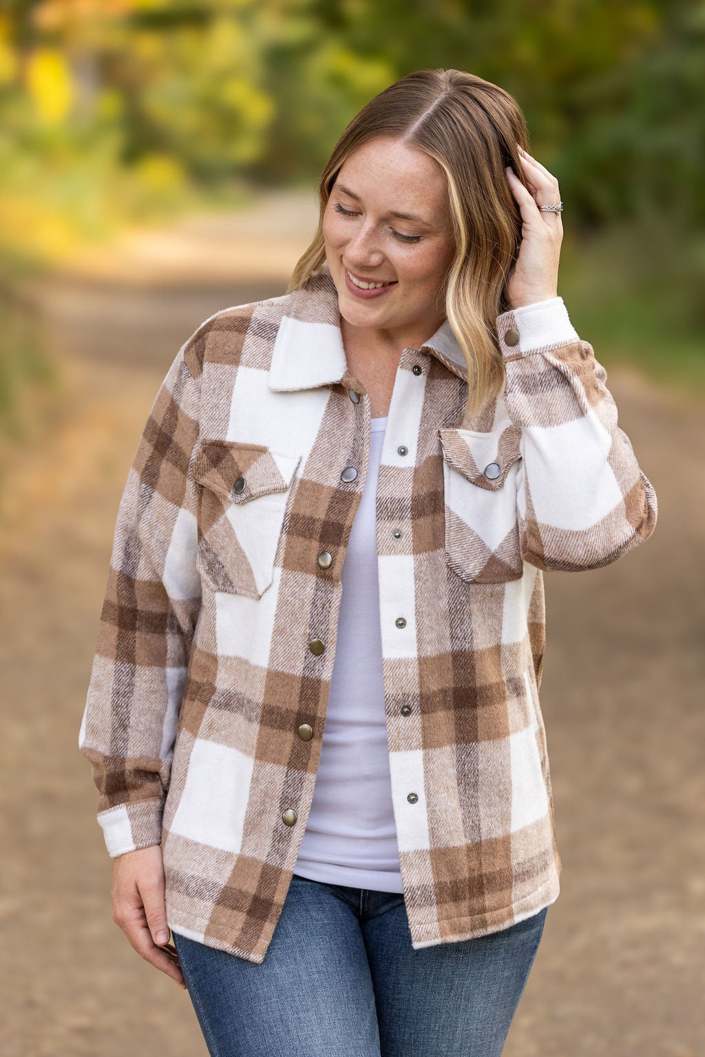 Norah Plaid Shaket Neutral Tones