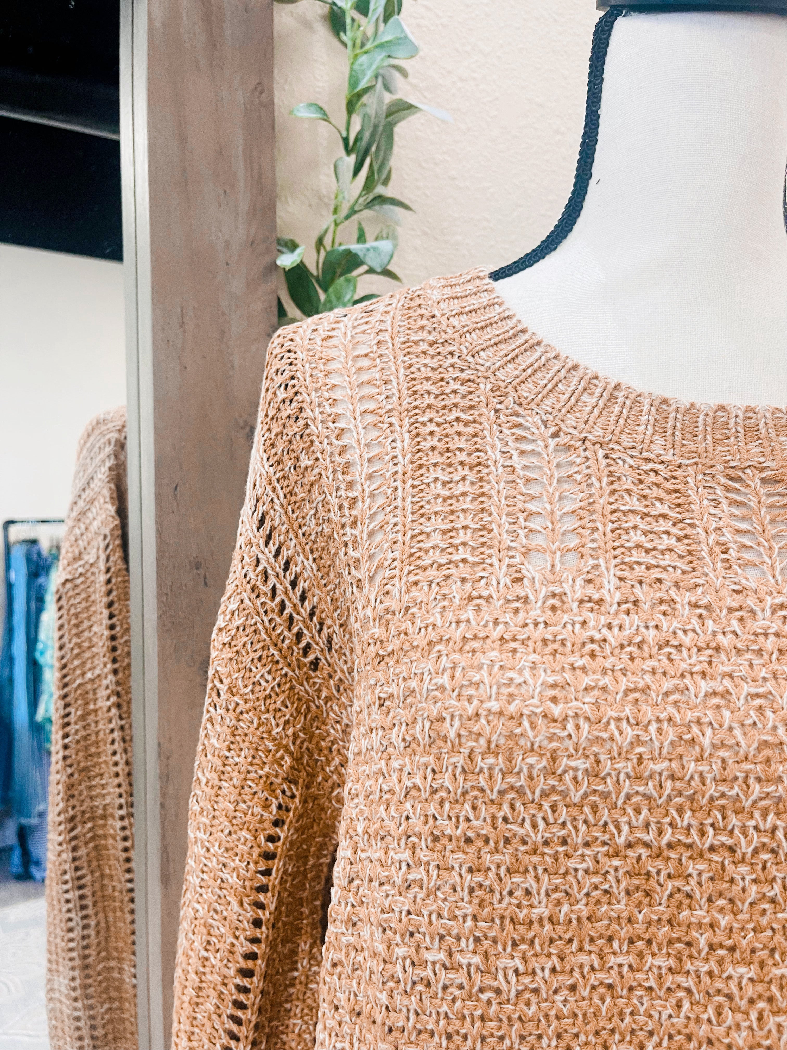 Chill Vibes Knit Sweater Caramel