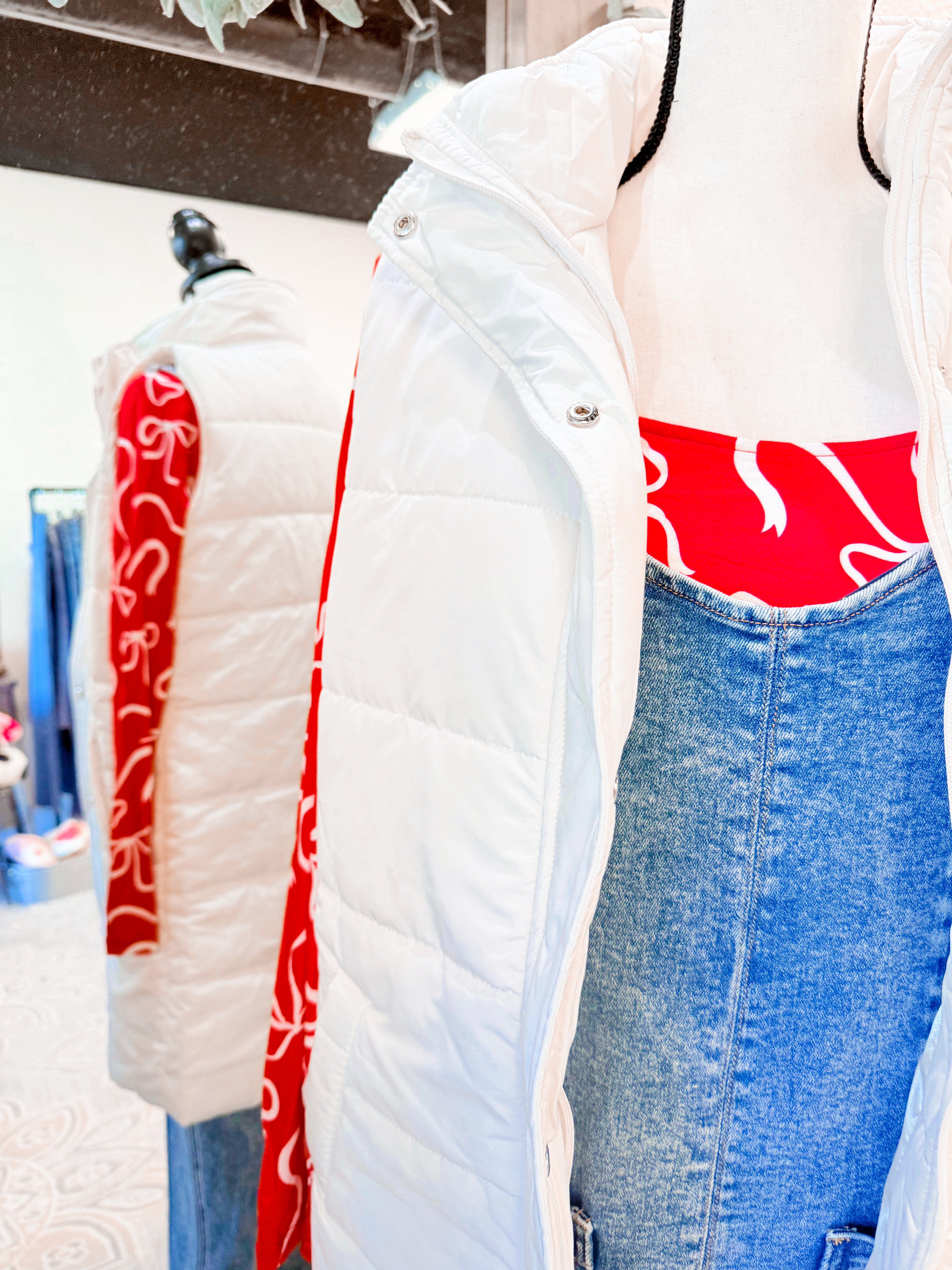 Harlow Long Vest Cream