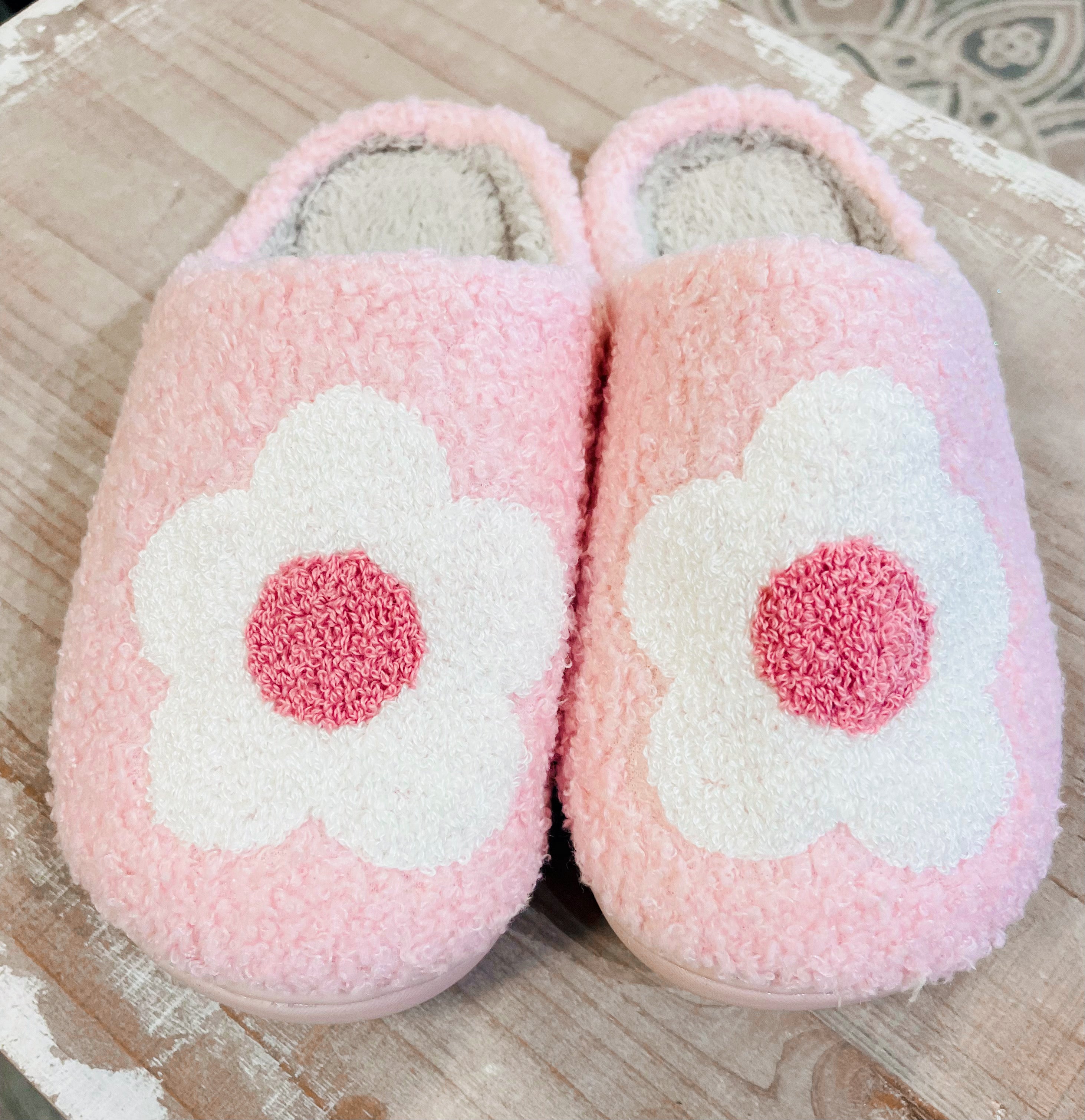 Pink Daisy Slippers