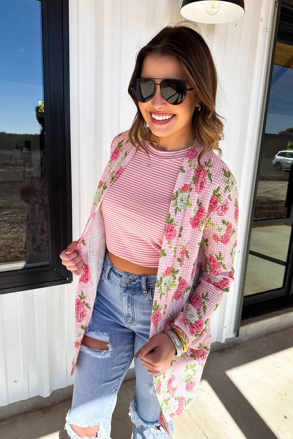 🎀PREORDER🎀 Summer Feels Lola Cardigan Pink Floral