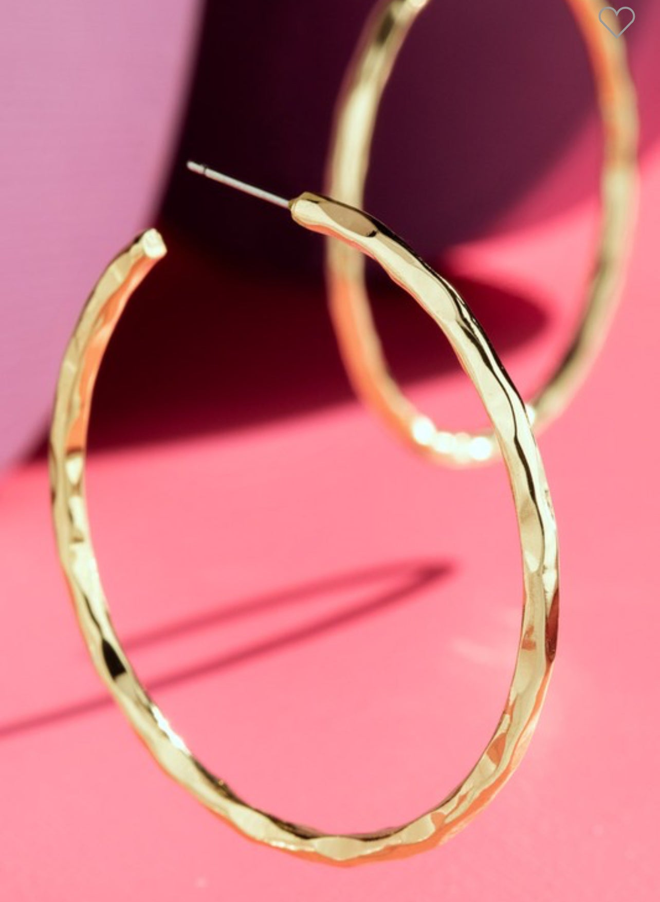Lydia Hammered Hoops Gold