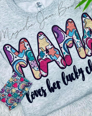 🌈 SPECIAL ORDER CUSTOM🌈 Mama’s Lucky Charm Personalized Crew Sweatshirt (pick any name you want!)