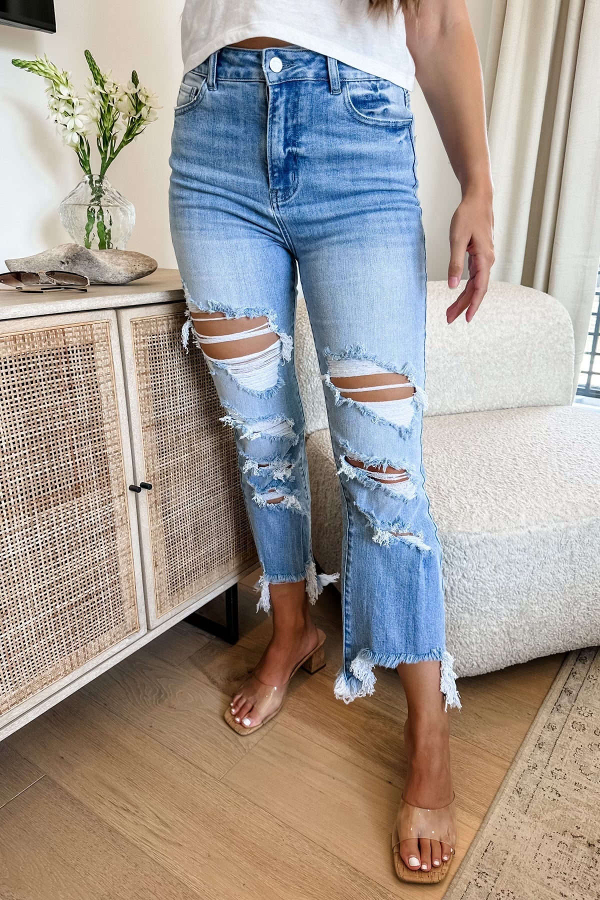 ✨PREORDER✨ Sizes 1-5X✨Blakeley Urban Distressed Crop Jeans